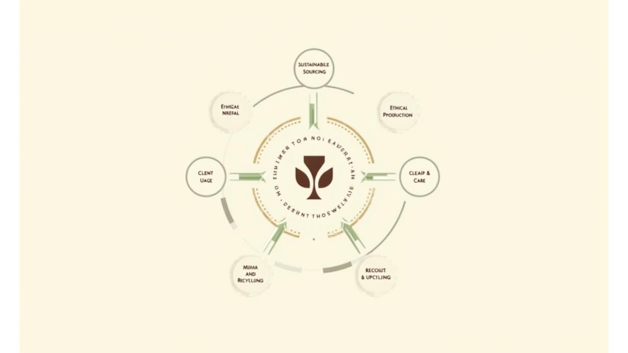 Infographic illustration of Loom & Leaf's circular economy model for fashion.