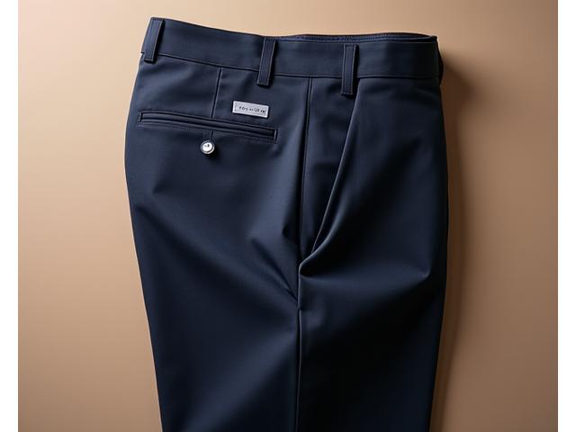 A pair of perfectly fitted bespoke trousers folded neatly.